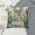 thumbnail image 2 of Qinduosi Easter Pillow Covers Set of Spring Cute Watercolor Pink Floral Meadow Easter Themed Decorative Throw Pillow Cases Outdoor Farmhouse Decoration for Sofa Couch Bed, 2 of 5