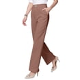 thumbnail image 6 of HAJWOH Pants for Senior Women Stretchy High Rise Perfect Drape Casual Pants Breathable Wide Leg Trousers with Pockets, 6 of 6