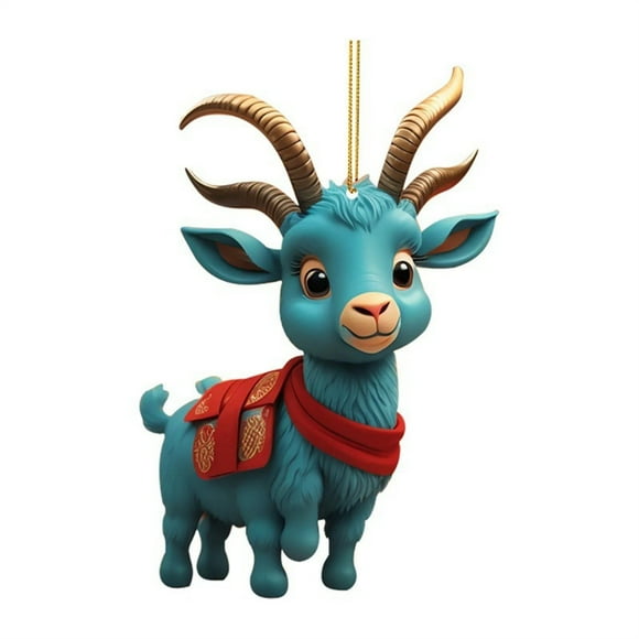 Hangs Ornaments For Small New Christmas Goat Creative Ornament Acrylic Hanging Decoration For Christmas Trees Clearance