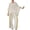White, variant on SOOMLON Boho Outfits for Women Plus Size White Crew Neck Batwing Sleeve Shirt Wide Leg Striped Pants 2 Piece Set