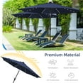 thumbnail image 4 of Autlaycil 10 FT Patio Umbrella with Base, Steel Tilt and Crank, Includes 32 Solar LED Lights, Navy Blue, 4 of 6