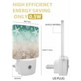 thumbnail image 3 of Night Lights Auto Sensor Coral Starfish Plug-in LED Nightlights Lamp Dusk to Dawn for Living Room, Bedroom, Bathroom, Hallway, Stairways Wall Decor, Ombre Green Brown Shell Marine Life Night Light, 3 of 9