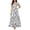 Navy, variant on Women's Maxi Print Dress Wrap V-Neck Flowing A-Line Summer Dress Short Sleeve Semi Formal Flowy Ruffle Sleeve Wedding Guest Dress