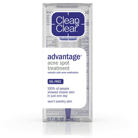 Clean & Clear Advantage Spot Treatment with Witch Hazel,.75 fl. (Best Overnight Pimple Spot Treatment)