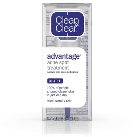 Clean & Clear Advantage Spot Treatment with Witch Hazel,.75 fl. (Best Korean Acne Spot Treatment)