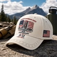 thumbnail image 4 of JULMCOMO 9/11 25th Anniversary Baseball Cap 2001-2026 Never Forget American Flag Hat Contrast Color Adjustable Patriotic Hat for Unisex I, 4 of 6