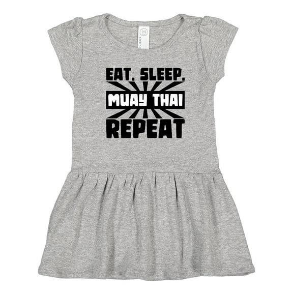Inktastic Eat, Sleep, Muay Thai, Repeat Girls Toddler Dress