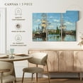 thumbnail image 4 of Elephant Stock Ships Riding On The Seine At Rouen 1872-1873 Wall Art - Living Room Wall Decor - Transportation Multi Panel - Blue And Gray Decor By Claude Monet - 65" x 42", 4 of 4