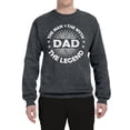 thumbnail image 2 of Wild Bobby,Dad Man Myth Legend Funny Dad Uncle Papa Granpa Dad Gift, Father's Day, Unisex Crewneck Graphic Sweatshirt, Charcoal, Small, 2 of 3