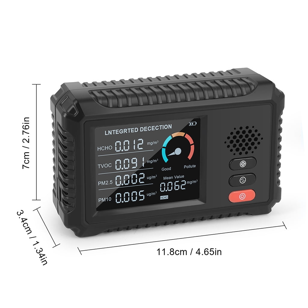 Air Quality Monitor Indoor TVOC Formaldehyde HCHO PM2.5/PM10 Portable Air Quality Meters Tester Detector