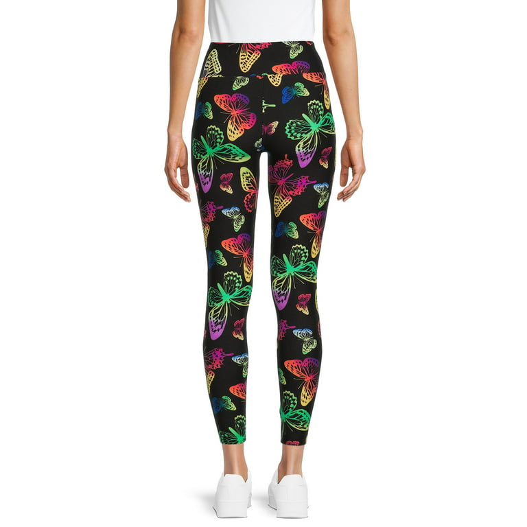 No Boundaries High-Rise Large Sueded Leggings Floral Ankle