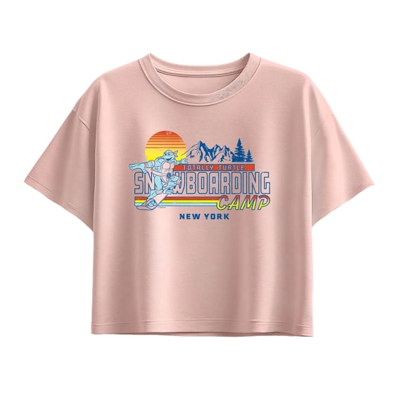 Teenage Mutant Ninja Turtles - Snowboarding Camp Girls' Short Sleeve Boxy Graphic T-Shirt