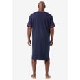thumbnail image 2 of KingSize Men's Big & Tall Short-Sleeve Jersey Henley Nightshirt, 2 of 4