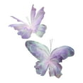 thumbnail image 3 of 2 mariposas artificiales gigantes decorativas, ligeras, para fotos de bodas. Púrpura, 3 of 9