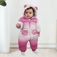 thumbnail image 5 of LZHGirlshop Cute Baby Boys Snowsuit New Born Girls Gradient Printed Zipper with Pocket Winter Coat Toddler Clothes ,Pink,3-4T, 5 of 8
