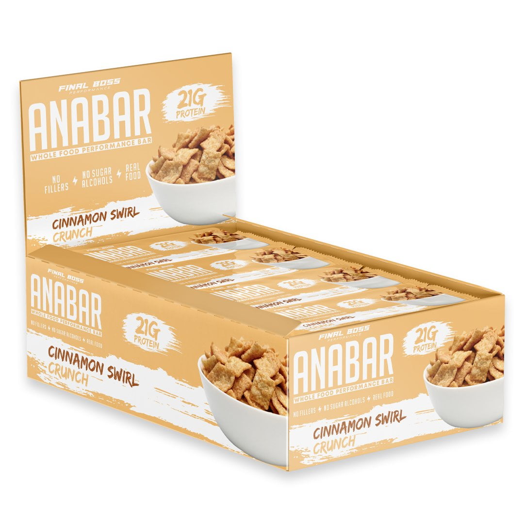 Anabar Cinnamon Swirl Crunch 12 Protein Bars Final Boss Performance 21