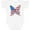 AA-White, variant on Inktastic Patriotic Butterfly Girls Baby Bodysuit
