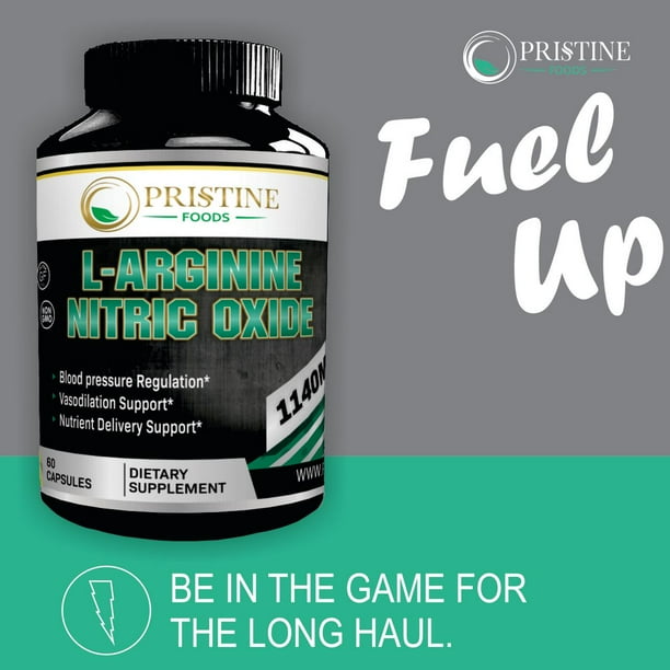 Pristine Food's L Arginine Nitric Oxide Supplements Extra Strength for