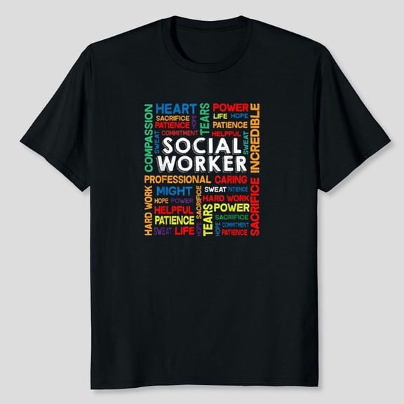 Unisex Social Worker Graphic T-Shirt, Sizes S-5XL, Tbun