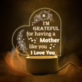thumbnail image 1 of Multi Regalos del día de la madre Regalos de cumpleaños para mamá Luz nocturna grabada de acrílico de baja potencia USB, 1 of 3