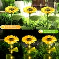 thumbnail image 3 of 4 Packs Solar Sunflower Lights Garden Decor, Artificial Sunflowers Solar Garden Decorative Lights with Glowing Stems,Waterproof Solar Outdoor Lights for Lawn, Patio, Yard, Pathway, 3 of 8