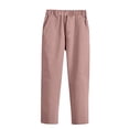thumbnail image 4 of Xyant Kids Boys School Uniform Pants Casual Straight Leg Pull-On Pant Elastic Waist Flat Front Pants (Light Pink,6-7 Years), 4 of 7