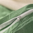 thumbnail image 3 of ZOVAN Duvet Cover Set 100% Washed Cotton Super Soft Breathable Durable (Green, King), 3 of 7