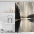 thumbnail image 4 of Black Beige Lake Waterproof Fabric Shower Curtain,Abstract Aesthetics Mysterious Waterproof Fabric Shower Curtain for Bathroom Curtains Bathtubs Hotel Shower Curtains with 12 Hooks Small 36x72in, 4 of 8
