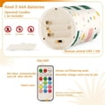 thumbnail image 5 of Yayeee Flameless Candles with Remote Flickering Battery Operated Multi Color Changing, Green Abstract Pattern, 5 of 7
