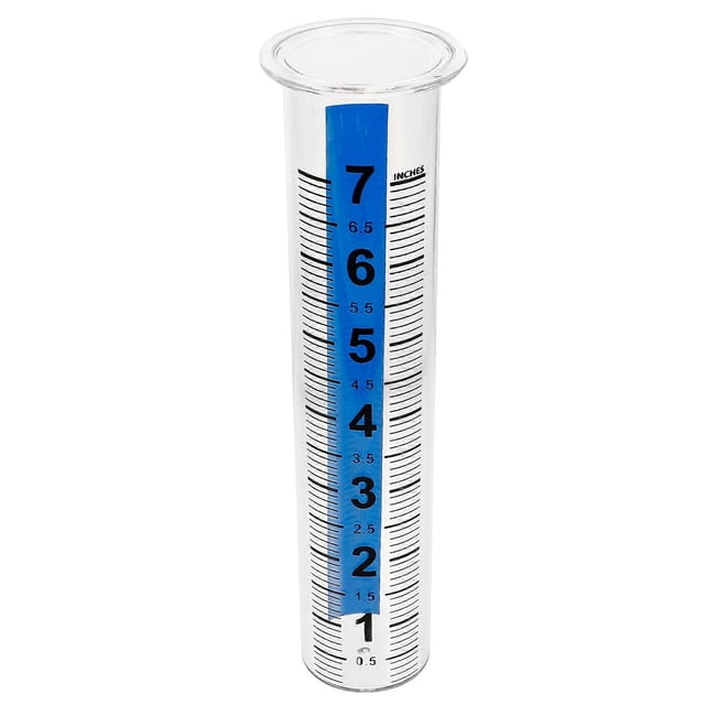 Rainfall Measurement Plastic Measuring Tube Clear Graduated Scale For Outdoor 1Pcs