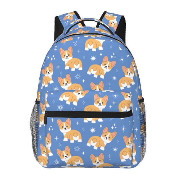 Fotbe Corgi Mochila Casual con Estampado para Escuela, Viajes y Actividades al Aire Libre - Duradera, Ligera y Cómoda