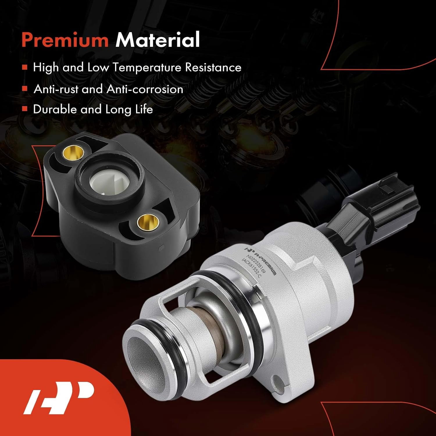 A-Premium Idle Air Control Valve IAC + Throttle Position Sensor TPS Compatible with Jeep Grand Cherokee 2005-2007, Commander 2006-2007 & Dodge Durango, Dakota, Ram 1500 & Chrysler & Mitsubishi, 4.7L