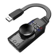thumbnail image 1 of Tarjeta de sonido USB de 7.1 canales con control de Tarjeta de sonido externa USB Adaptador de sonido para computadoras portátiles Windows y CUTICAT Tarjeta de sonido USB, 1 of 6
