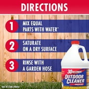 30 SECONDS Outdoor Cleaner Concentrate - Rapid Results- Cleans stains from algae, mold and mildew from fences, siding, concrete, deck - 2 PACK, 1 Gallon