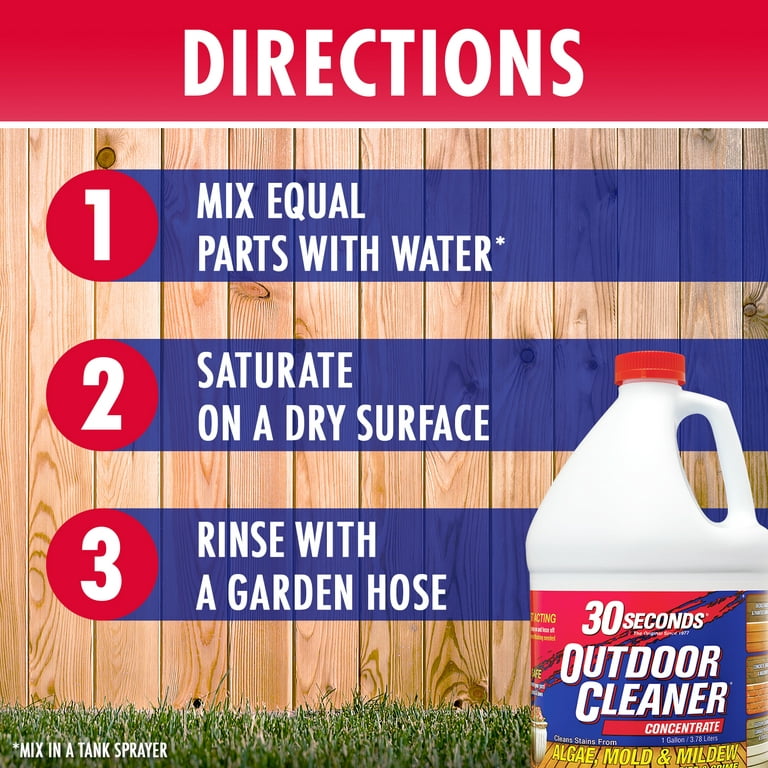 30 SECONDS Outdoor Cleaner for Stains from Algae, Mold and Mildew