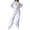 Light Grey, variant on 2 Pcs/Set Women Coat Pants Suit Half-high Collar Zip-up Long Sleeve Top Elastic Waist Wide Leg Pockets Trousers Winter Daily Wear Tracksuit