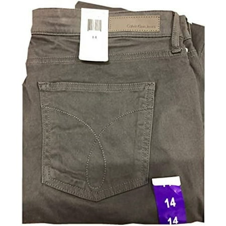 Calvin Klein Jeans Women's Ankle Skinny Denim Pants (6, Gray Pinstripe)