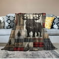 thumbnail image 2 of ARISTURING Wolf Bear and Deer Throw Blanket Rustic Cabin Decor Woodland Blanket Plaid Christmas Blanket Gifts for Women Southwestern Farmhouse Decor for Couch Bed Livingroom, 2 of 6