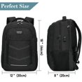 thumbnail image 2 of Mochila de viaje BIKROD para portátil de 15,6 pulgadas con puerto de carga USB, color negro, 2 of 7