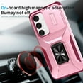 thumbnail image 6 of Allytechgroup Rugged Case for Samsung Galaxy A26 5G, [Slide Camera Cover] [360° Rotating Kickstand] [Military Protection] Non-Slip Anti-Fall Anti-Scratch Shockproof Heavy Duty Case - Pink, 6 of 8