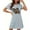 Light Blue, variant on Sakmal Soft Moomoo Womens Blue Short Nightwear Rugby Print Short Sleeve Nightgowns for Women