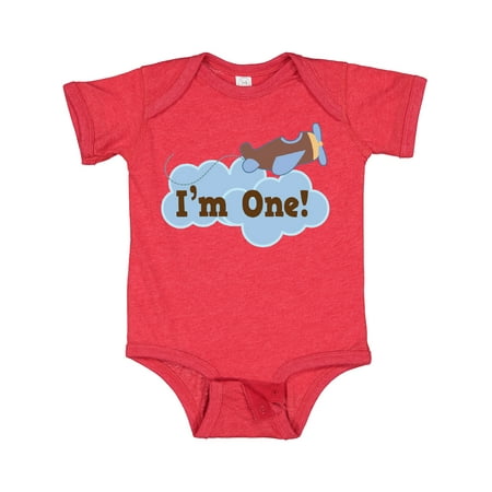 

Inktastic 1st Birthday Airplane I m One Gift Baby Boy Bodysuit