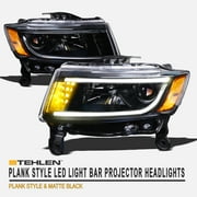 Stehlen 642167822202 DRL LED Light Bar Projector Headlights ( Matte Black ) For 2014-2016 Jeep Grand Cherokee