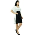 thumbnail image 2 of Bimba Women's Summer Beach Wear Kaftan Smocked Waist Short Caftan Dress, 2 of 9