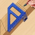 thumbnail image 3 of Imperial 3D Multi-Angle Measuring Ruler, 45 90 Degree Aluminum Alloy Woodworking Square Protractor, Miter Triangle Ruler High Precision Layout Measuring Tool for Engineer Carpenter, 3 of 7