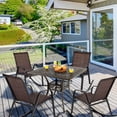 thumbnail image 3 of Costway Juego de 2 Mecedoras para Patio, Mecedora Ergonómica para Exterior con Tela Transpirable, Función de Balanceo Suave, Sillón de Metal Resistente para Porche, Terraza, Jardín, 3 of 3