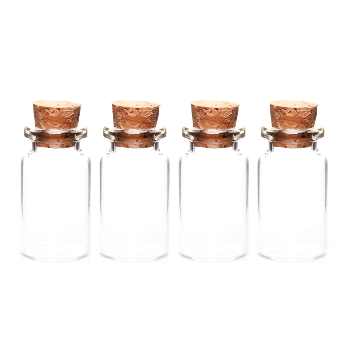 4Pcs 22*40MM 7ML Mini Glass Bottles Empty Sample Jars with Cork