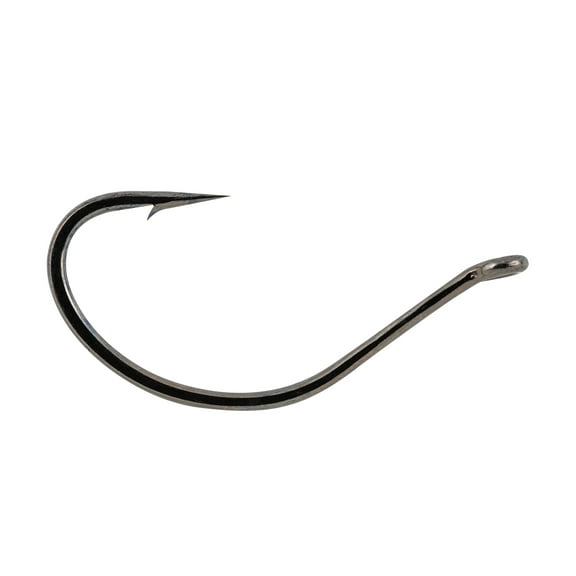 South Bend Drop Shot Hooks Fishing Terminal Tackle, Nickel/Black, #1/0, 10-pack