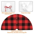 thumbnail image 6 of Kll 48" Christmas Tree Skirt Buffalo Plaid Red Black Xmas Tree Skirts Mat For New Year Xmas Holiday Party Indoor Outdoor Home Decoration, 6 of 9
