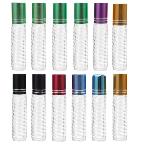 Roller Ball Essential Oil Bottle 12 Pcs Roll-on Bottles Empty Terrarium Glass Massaging